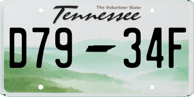 TN license plate D7934F