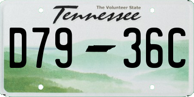 TN license plate D7936C
