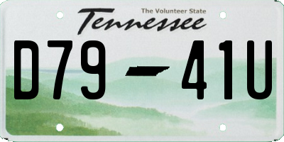 TN license plate D7941U