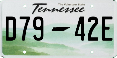 TN license plate D7942E