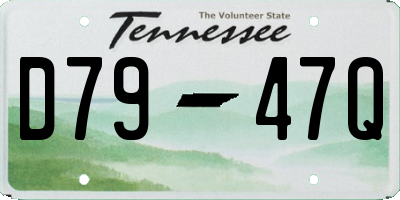 TN license plate D7947Q
