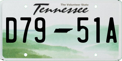 TN license plate D7951A