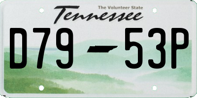 TN license plate D7953P