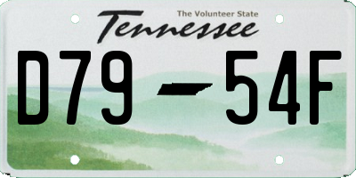TN license plate D7954F