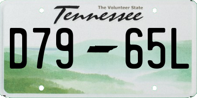 TN license plate D7965L