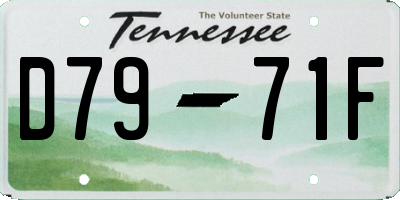 TN license plate D7971F