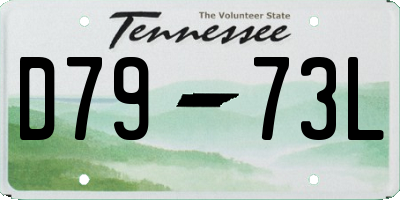 TN license plate D7973L