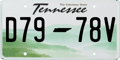 TN license plate D7978V