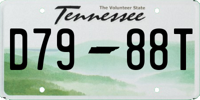 TN license plate D7988T