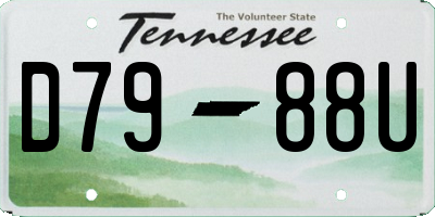 TN license plate D7988U