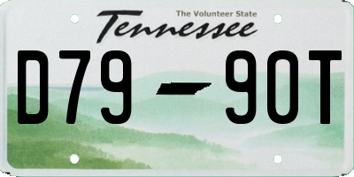 TN license plate D7990T