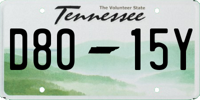 TN license plate D8015Y