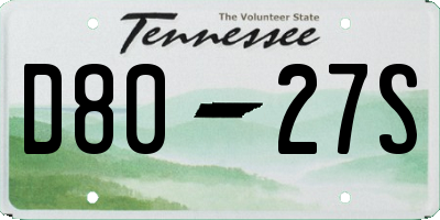 TN license plate D8027S