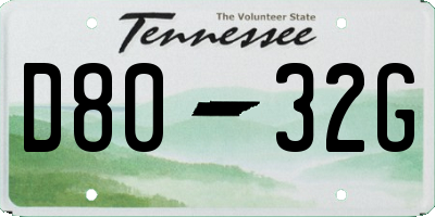 TN license plate D8032G