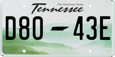 TN license plate D8043E