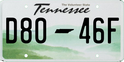 TN license plate D8046F