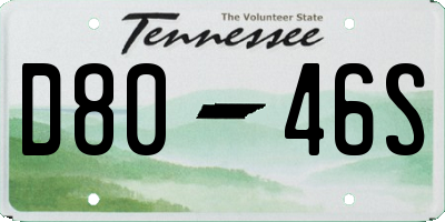 TN license plate D8046S