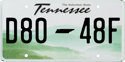 TN license plate D8048F