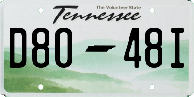 TN license plate D8048I