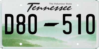 TN license plate D8051O