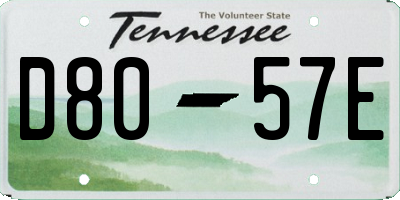 TN license plate D8057E