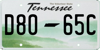 TN license plate D8065C