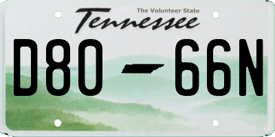 TN license plate D8066N