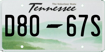 TN license plate D8067S