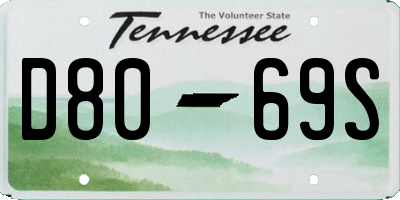 TN license plate D8069S