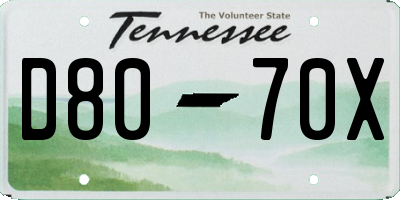 TN license plate D8070X