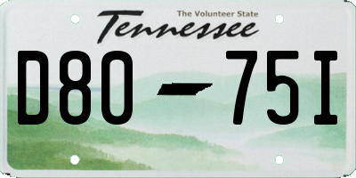 TN license plate D8075I