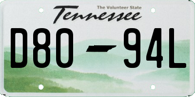 TN license plate D8094L