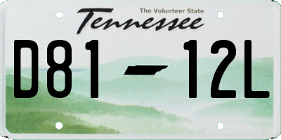TN license plate D8112L