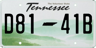 TN license plate D8141B