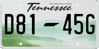 TN license plate D8145G