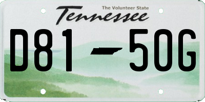 TN license plate D8150G