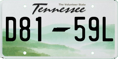 TN license plate D8159L