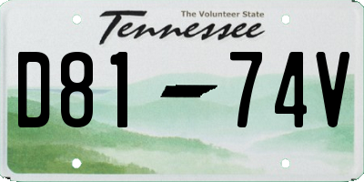 TN license plate D8174V