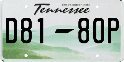 TN license plate D8180P