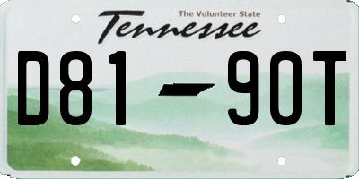 TN license plate D8190T