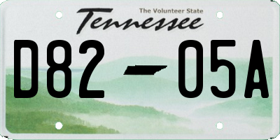 TN license plate D8205A
