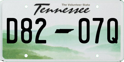 TN license plate D8207Q