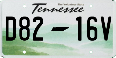 TN license plate D8216V