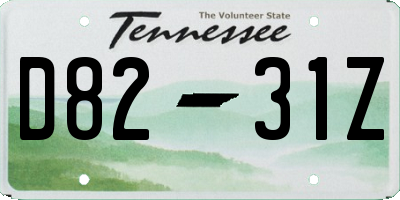 TN license plate D8231Z