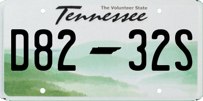 TN license plate D8232S