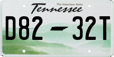 TN license plate D8232T