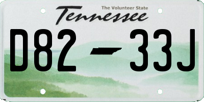 TN license plate D8233J