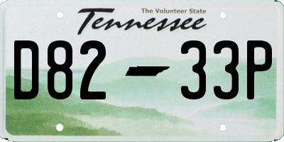 TN license plate D8233P