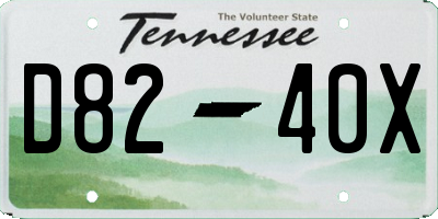 TN license plate D8240X