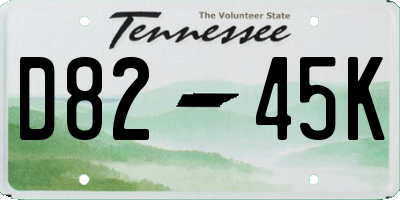 TN license plate D8245K
